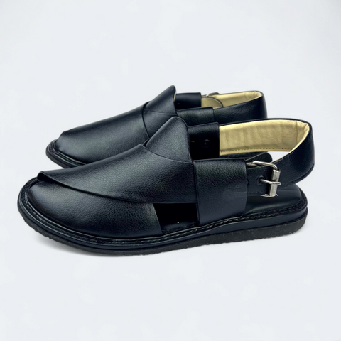 Black Peshawari Footwear for Men
