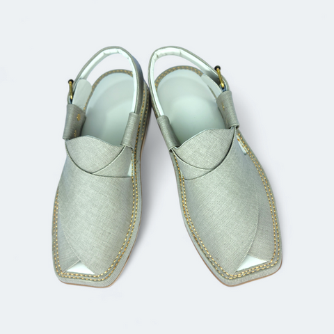 Comfortable Kaptan Grey Fabric Chappal