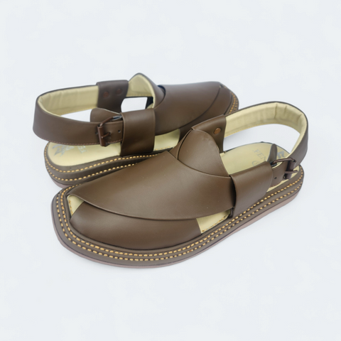 Comfortable Kaptan Round Brown Chappal