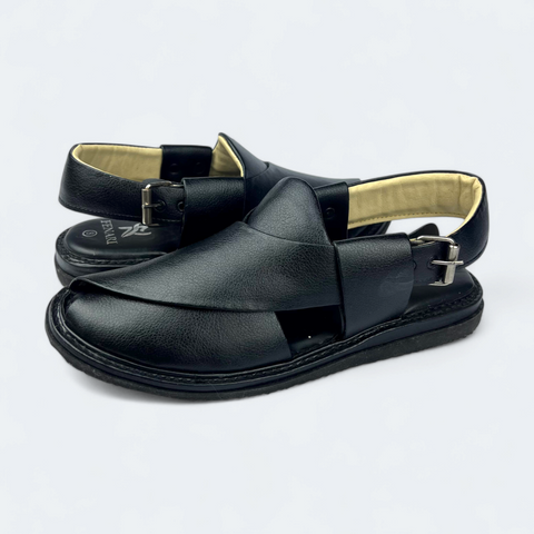 Comfortable Peshawari Chappal Black