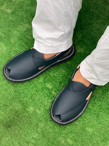 Comfortable Peshawari Chappal Navy Blue