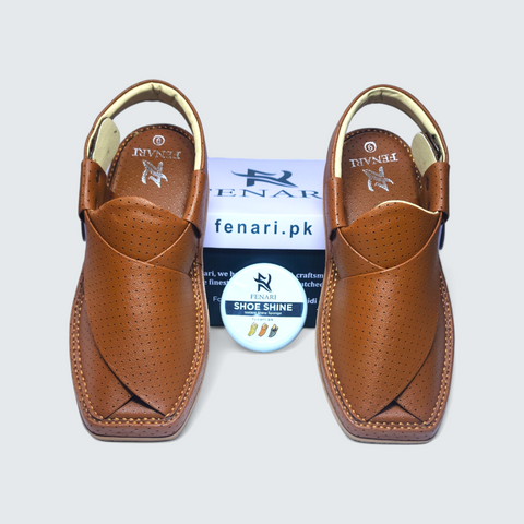 Kaptan Dotted Mustard Chappal for Men