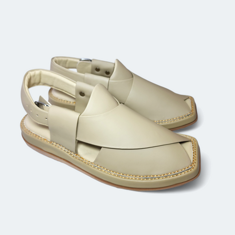Kaptan Chappal Cream