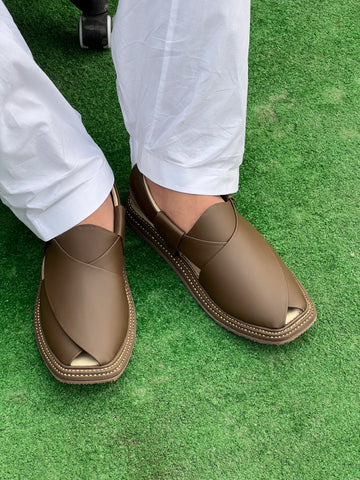 Lightweight Kaptan Chappal Round Brown