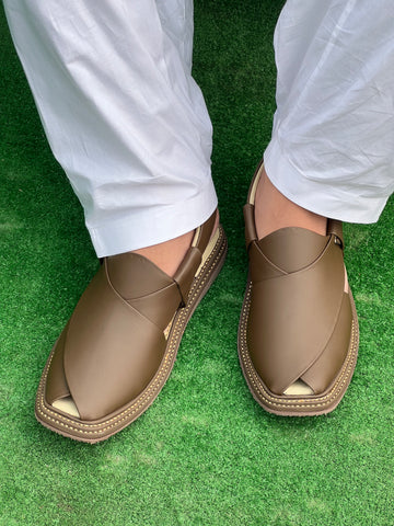 Lightweight Medicated Kaptan Chappal Round Brown