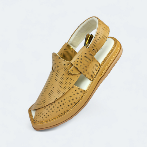 Modern Kaptan Dotted Camel Chappal for Comfort and Relief
