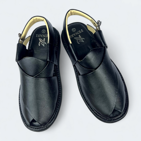 Peshawari Black Chappal Pakistan