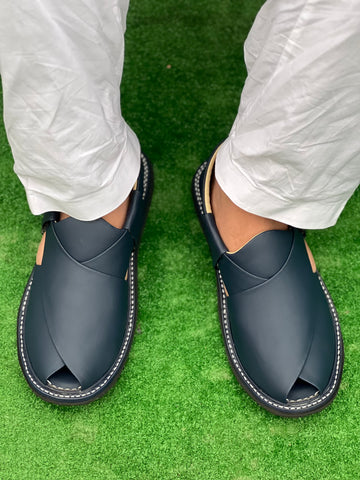 Peshawari Navy Blue Chappal Pakistan