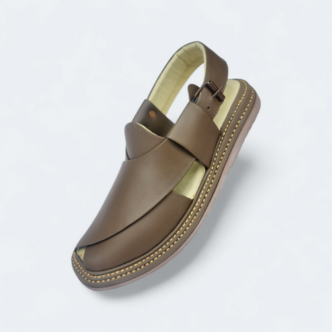Round Brown Kaptan Handmade Chappal
