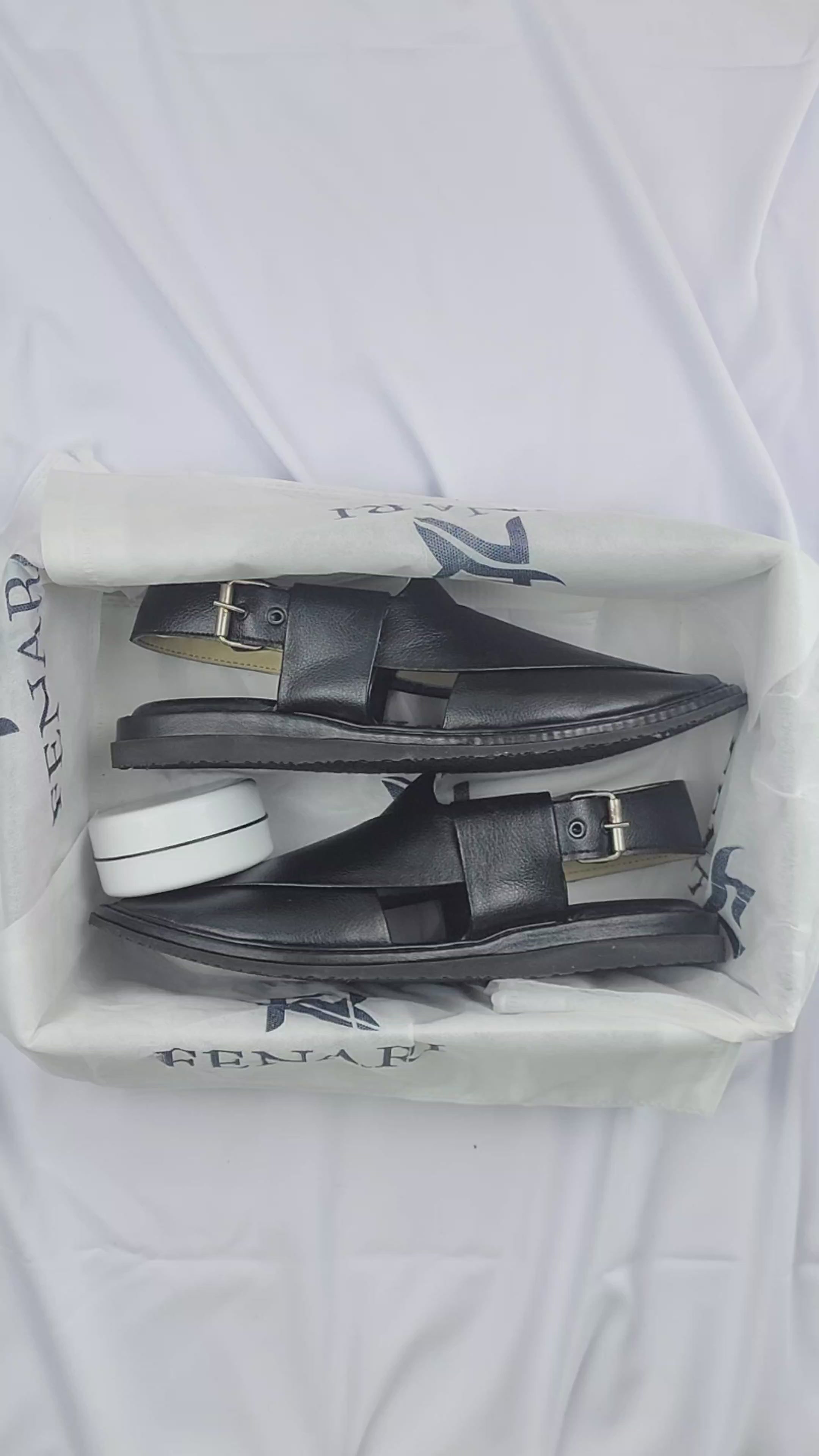 Elegant Peshawari Black Chappal Pakistan