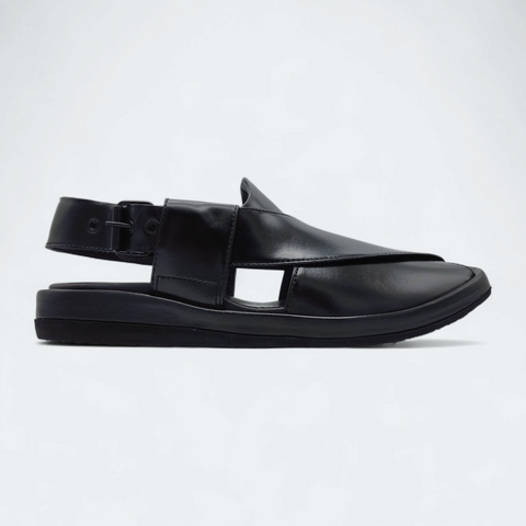 GoGo Comfortable Peshawari Chappal Black