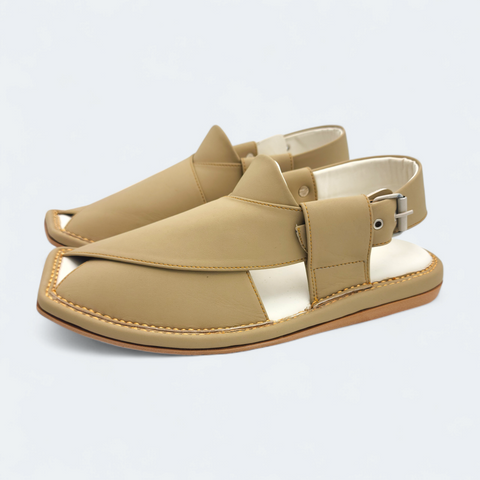 single Kaptan Chappal Cream
