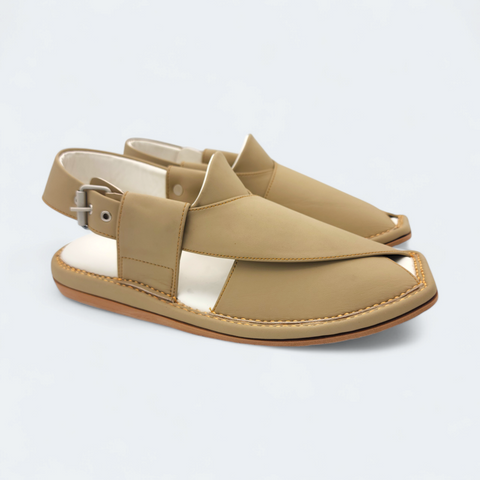 single Kaptan Chappal Cream