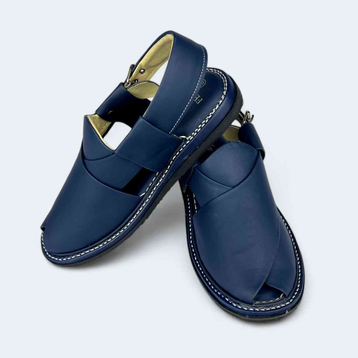 Peshawari Medicated Chappal Navy Blue