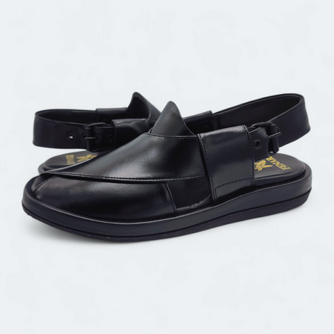GoGo Comfortable Peshawari Chappal Black