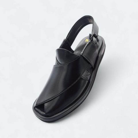 GoGo Comfortable Peshawari Chappal Black