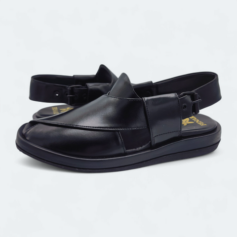 GoGo Comfortable Peshawari Chappal Black