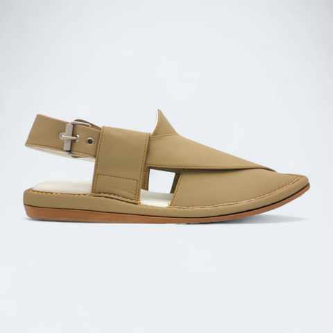 single Kaptan Chappal Cream