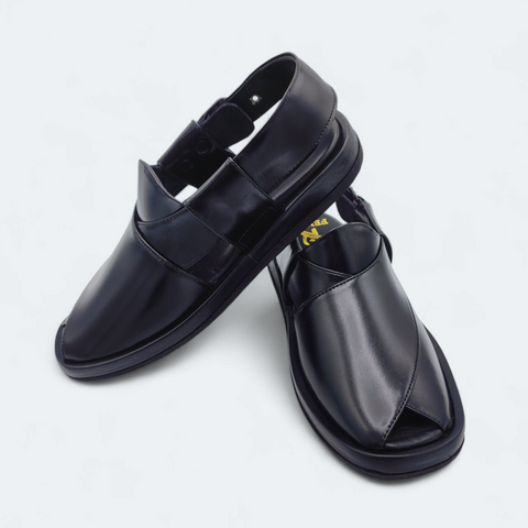 GoGo Comfortable Peshawari Chappal Black