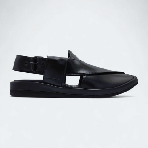 GoGo Comfortable Peshawari Chappal Black