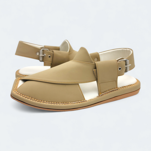 single Kaptan Chappal Cream