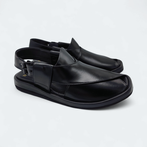 GoGo Comfortable Peshawari Chappal Black