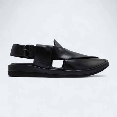 GoGo Comfortable Peshawari Chappal Black