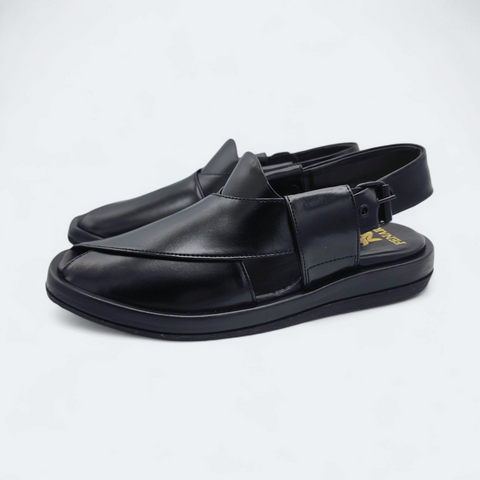 GoGo Comfortable Peshawari Chappal Black