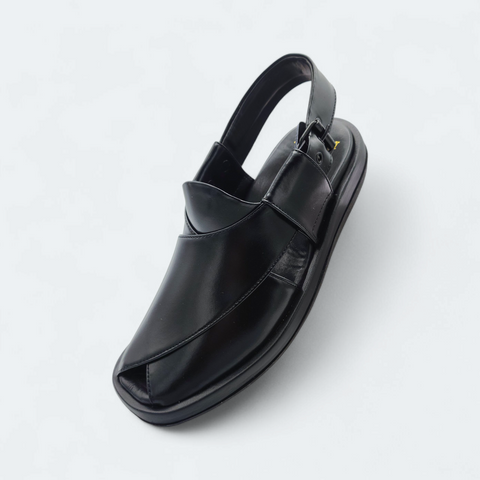 GoGo Comfortable Peshawari Chappal Black