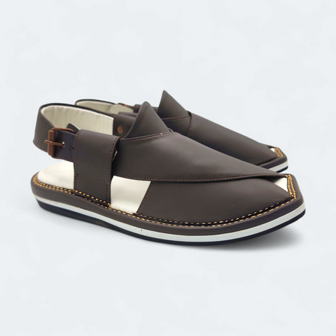 Contrast Sole Medicated Chappal Chocolate