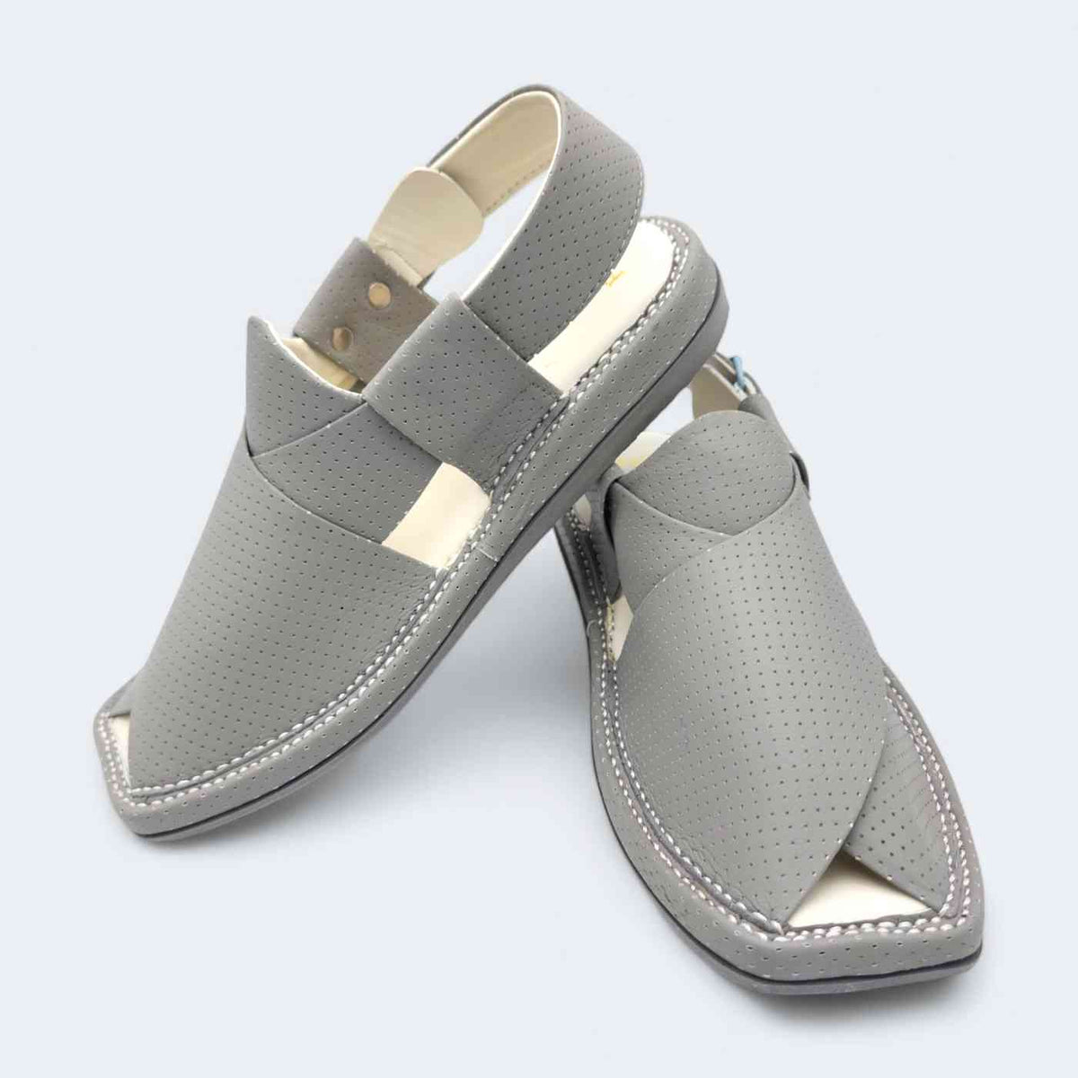 Kaptan Medicated Chappal Dotted Dark Grey