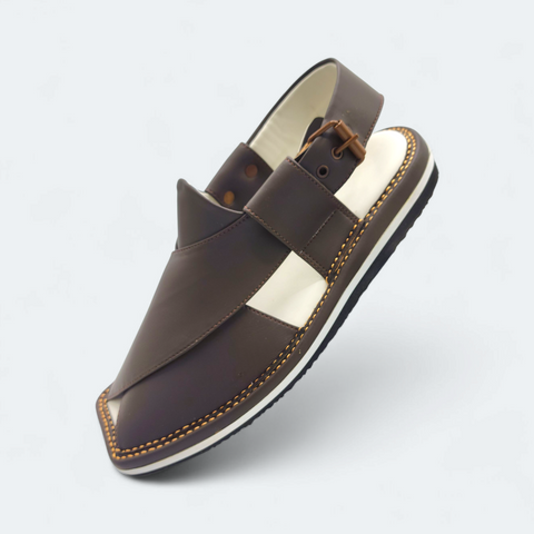 Contrast Sole Medicated Chappal Chocolate
