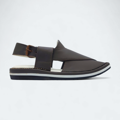 Contrast Sole Medicated Chappal Chocolate