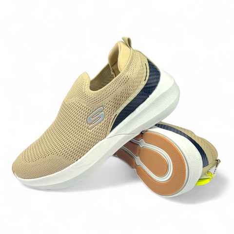 Skechers Men's Relaxed Fit Shoes Beige | 1001